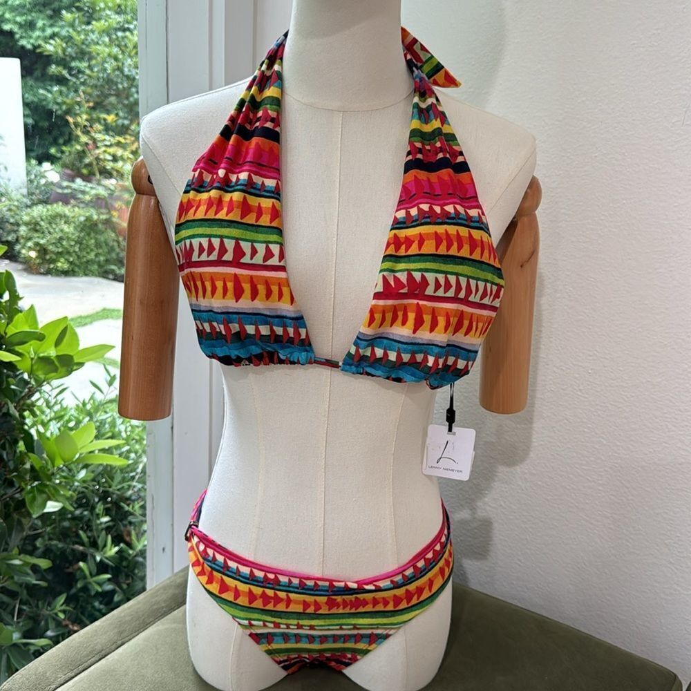 Multicolor Halter Bikini Set - Unknown Brand